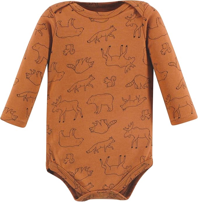 Hudson Baby baby-boys Cotton Long-sleeve Bodysuits 3-pack - Image 3