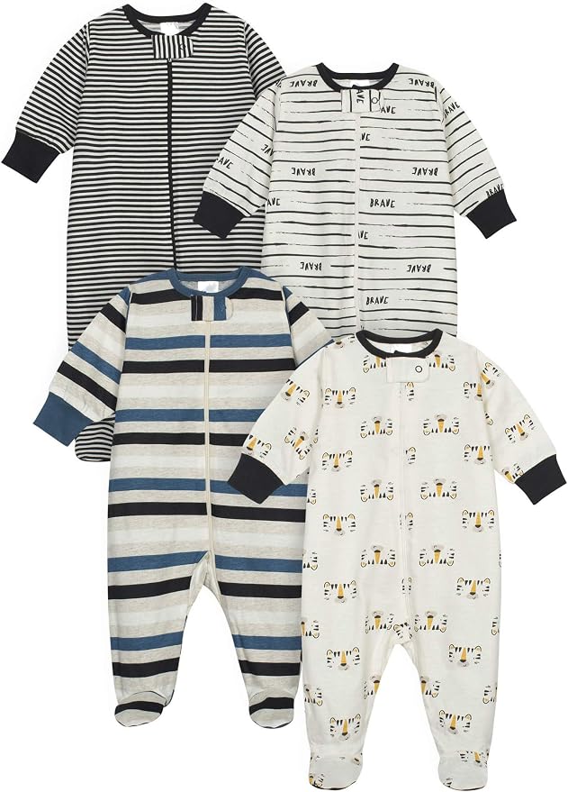 Onesies Brand Baby Boys' 4-pack Sleep 'N Play Footies by OnesiesBrand