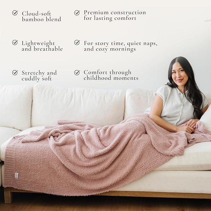 Saranoni Bamboni Oversized Blanket Soft Comfort Couch Bed Pink X-Large | Luxury - Image 2