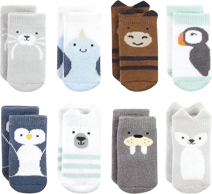 Hudson Baby Baby 8-pack Cotton Rich Newborn and Terry Socks by HudsonBaby