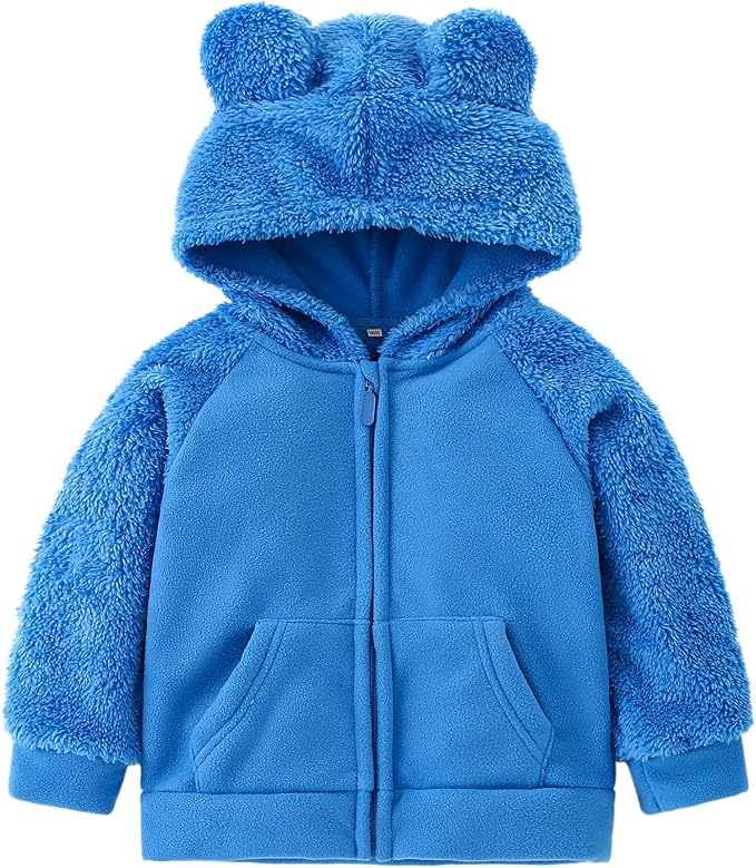 Toddler Winter Coats Baby Boys Girls Fuzzy Sherpa Fleece Jackets by YAGATA