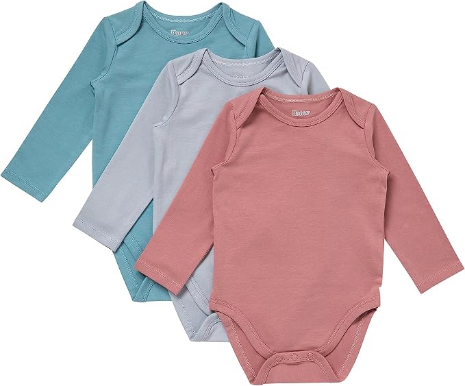 Hanes Baby Pure Comfort Long Sleeve Bodysuits, Infant Bodysuits, Boys & Girls by Hanes