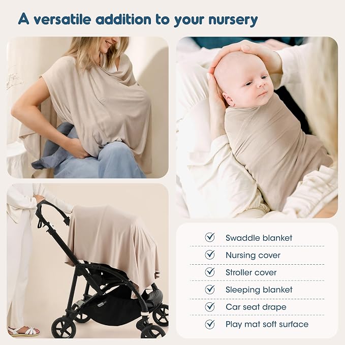 3-Pack Ultra Soft Stretchy Jersey Knit Baby Swaddle Blankets, 33x44 | Snug - Image 7