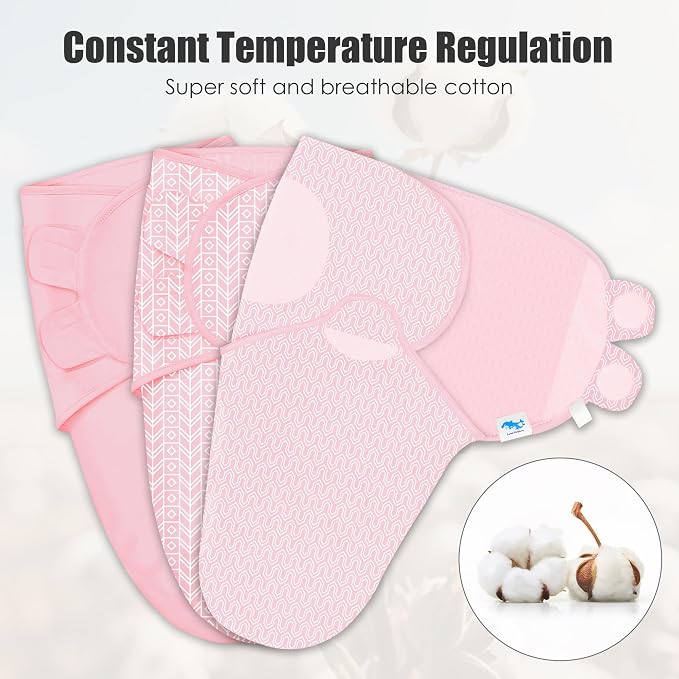SWEET DOLPHIN 3-Pack Baby Swaddle Sleep Sacks - Image 2
