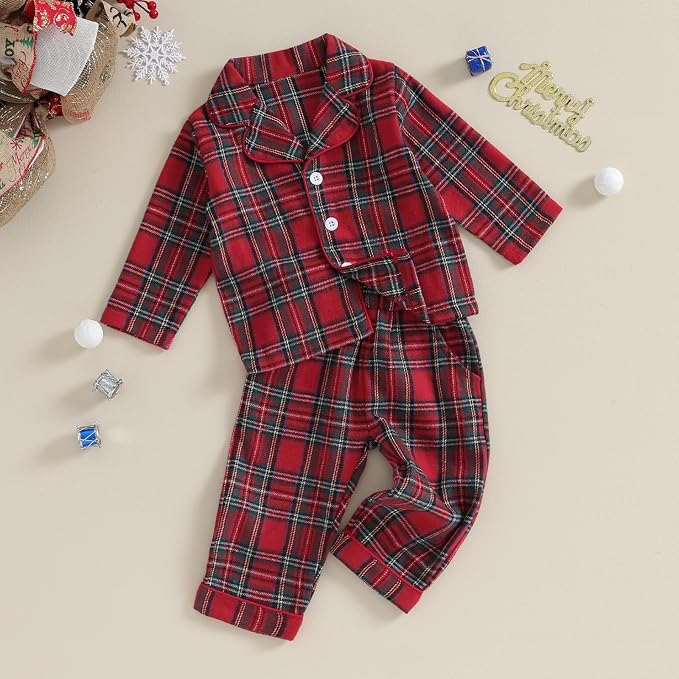 Kids Baby Girl Boy Satin Pajamas Set Button Down Sleep Shirt Top+Long Pants - Image 2