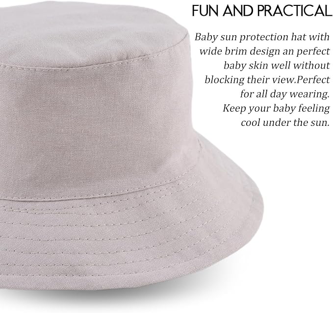 JANGANNSA Dinosaur Baby Boys Sun Hat Cotton Toddler Girls Bucket Hats Summer - Image 3