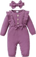Mioglrie Newborn Baby Girl Clothes 1 Piece Infant Fall Winter Romper Outfit | by Mioglrie