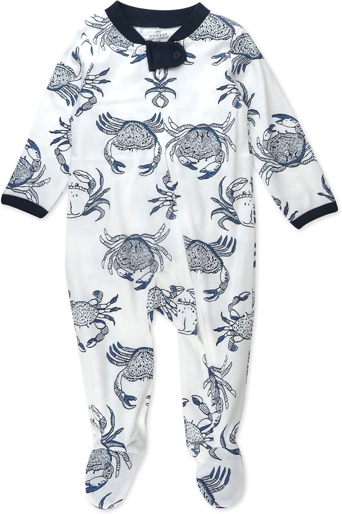 HonestBaby Baby Boys' Sleep & Play Footed One-piece Pajama Sleeper 100% Organic by HonestBaby