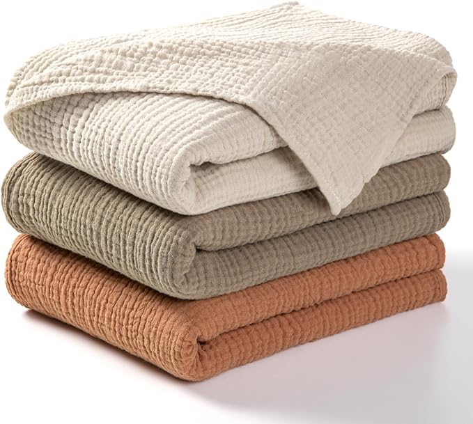 lulumoon Muslin Swaddle Blanket Baby: Cotton Receiving Wrap by Lulumoon