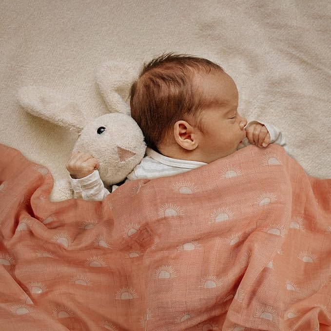 GLLQUEN BABY Muslin Swaddle Blankets 4Pk Receiving Blanket Large 35" x 40" | - Image 6