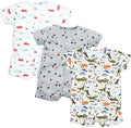 3-Pack 100% Cotton Baby Boy Rompers, 0-24Months Short Sleeve Toddler Romper by Thisisminicocos