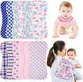 Baby Burp Cloths & Baby Bibs 2-in-1 Design Large Size 3 Layers Thicken Cotton by Benoxine