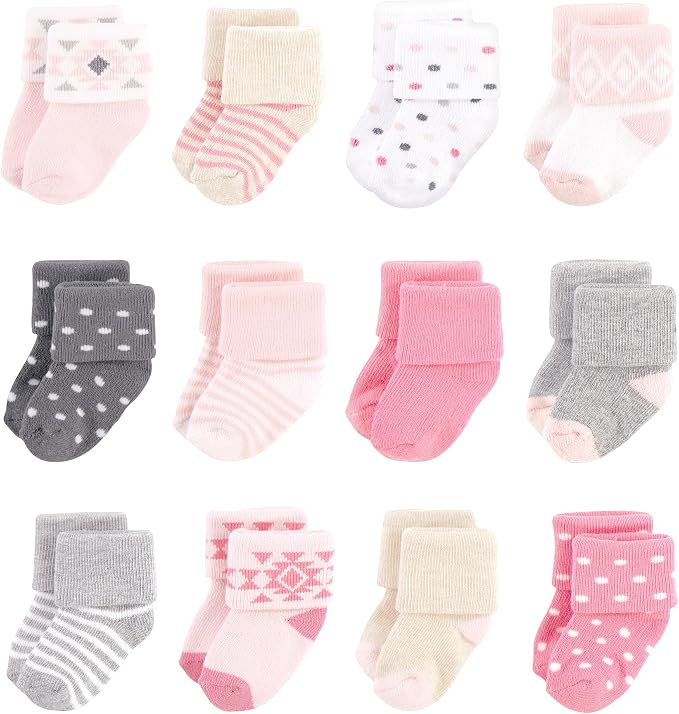 Hudson Baby Basics Unisex Baby Cozy Terry Baby Sock 12-Pack by HudsonBaby