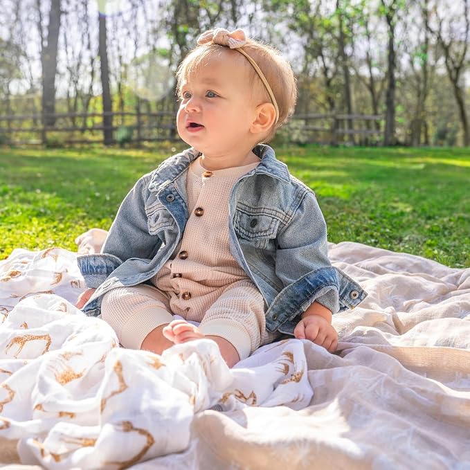 aden + anais Boutique Organic Swaddle Blanket 4-Pack – 100% Organic Cotton - Image 2