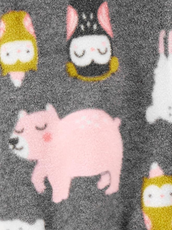 Simple Joys by Carter's Baby Girls' Cotton and Fleece Footed Sleep and Play - Image 3