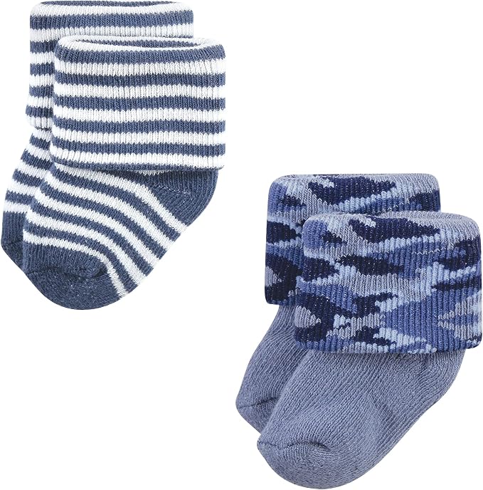 Hudson Baby Baby 8-pack Cotton Rich Newborn and Terry Socks - Image 3