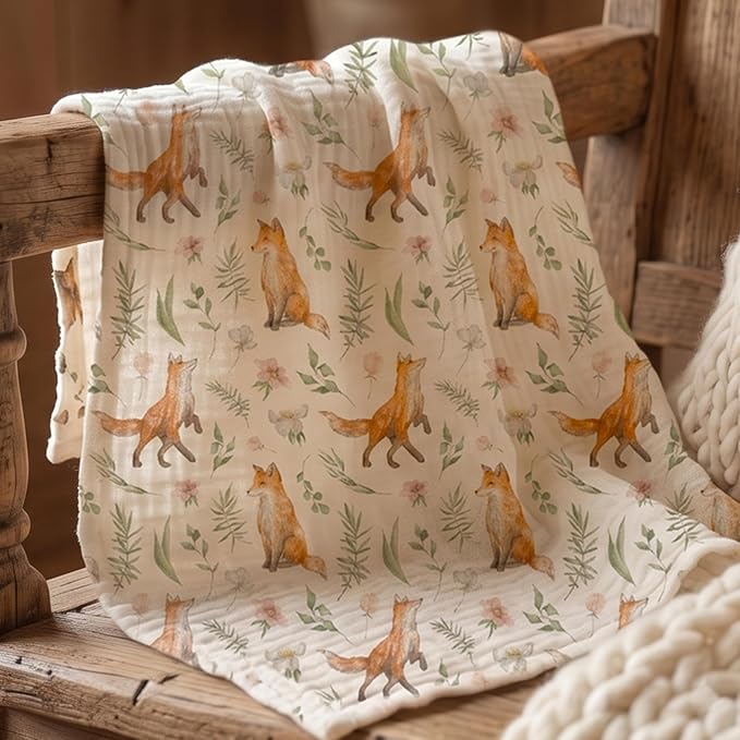 Muslin Receiving Blankets 5 Pack, Soft Swaddle Wraps - Image 8