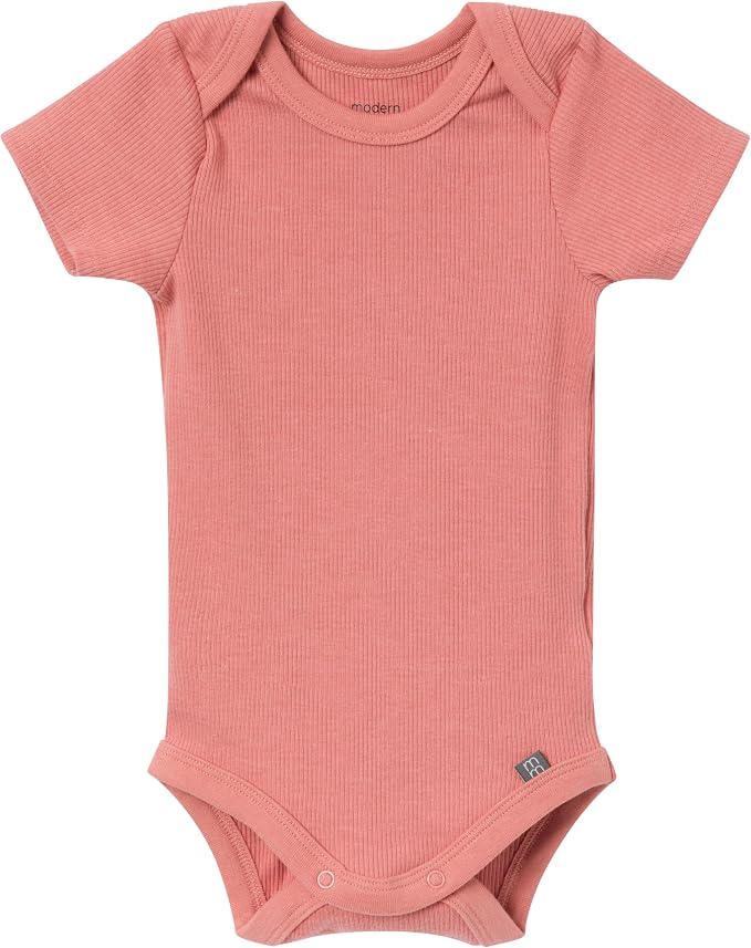 Modern Moments by Gerber Baby 4-Pack Short Sleeve Bodysuits & Shortie Set - Image 2