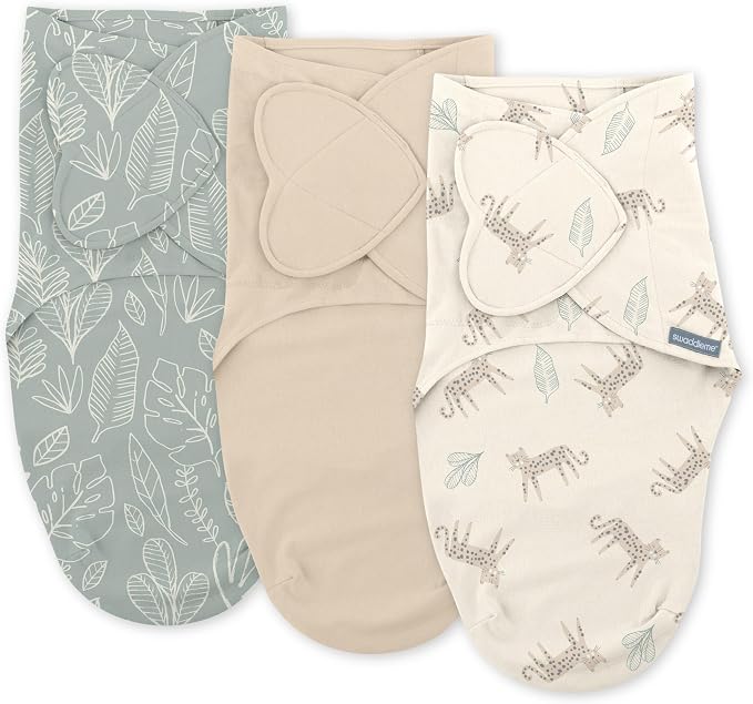 SwaddleMe by Ingenuity Monogram Collection Baby Swaddle, 100% Cotton, Improves by SwaddleMe%C2%AE