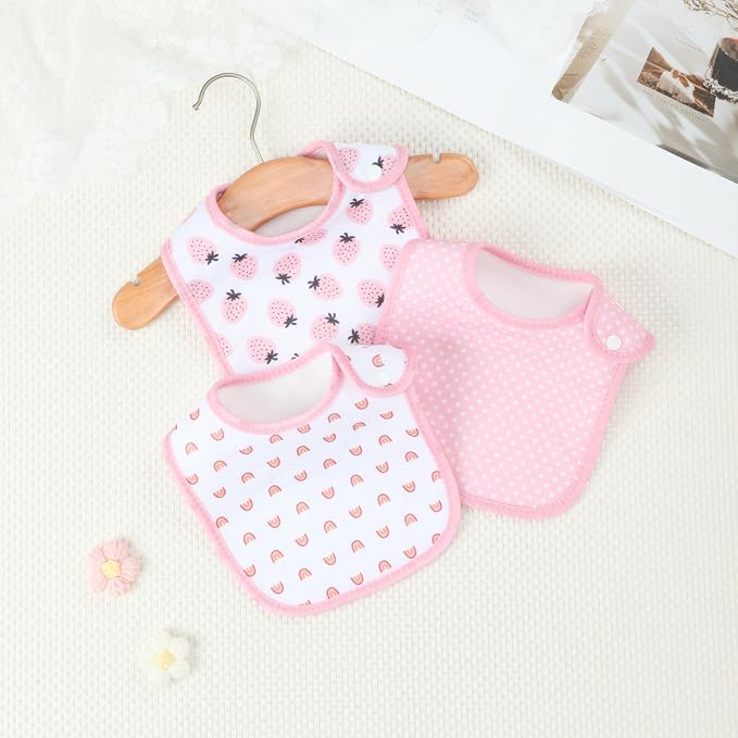 Baby Bibs Soft and Absorbent Cotton Bandana Bibs Set - Image 7