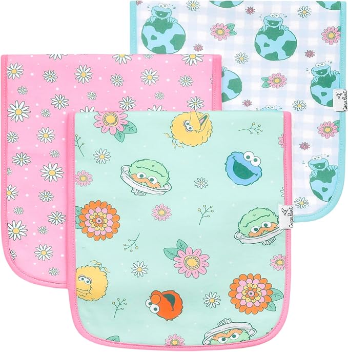 Copper Pearl Baby Burp Cloths 3 Pack, Cotton Burp Cloths, Absorbent Spit Up Rags - Image 2