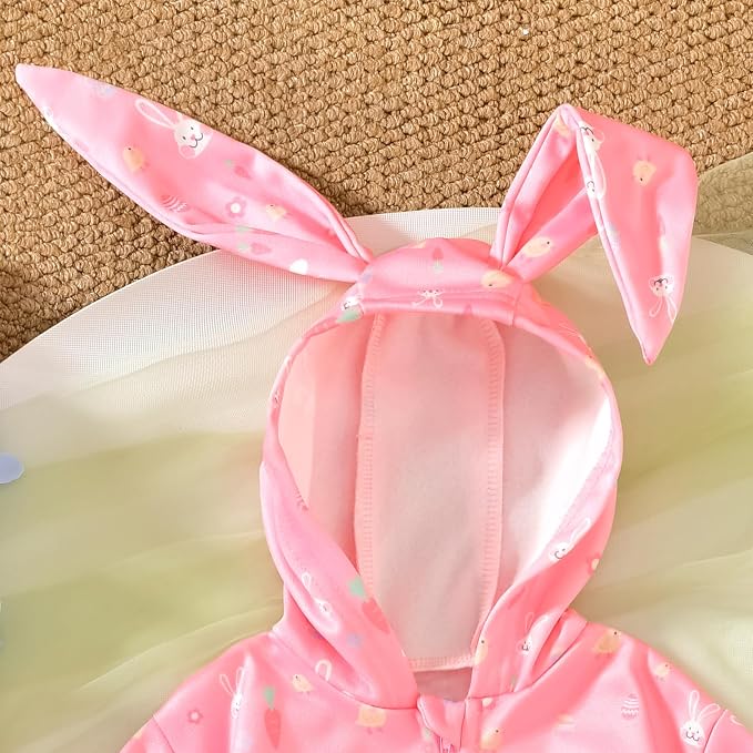 Unutiylo Unisex Baby Boys Girls Long Sleeve Infant Baby Zipper Hooded Jumpsuits - Image 5