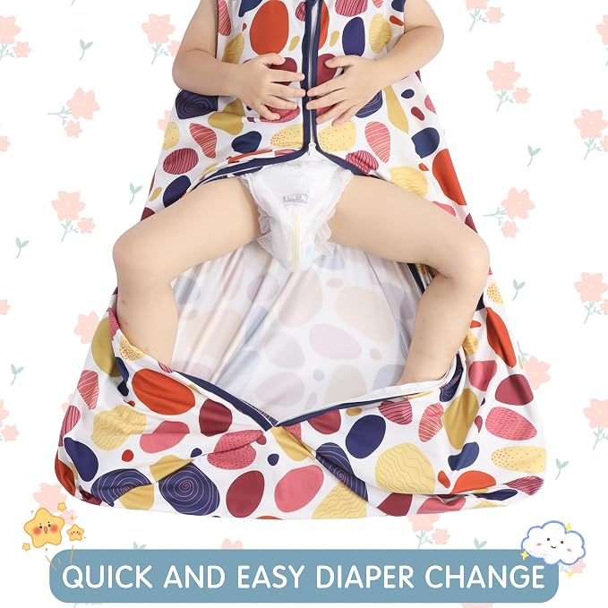 BSTOPPT 3 Pack Baby Sleep Sack 100% Rayon Cotton Baby Sleeping Bag 2-Way Zipper - Image 2