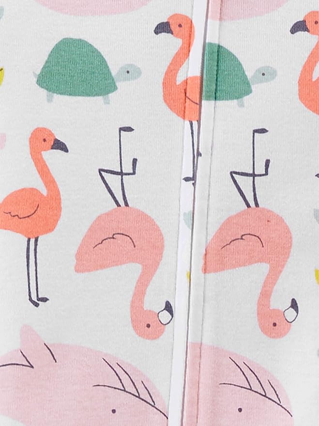 Simple Joys by Carter's Girls 3-pack Snug Fit Footed Cotton Pajamas - Image 2