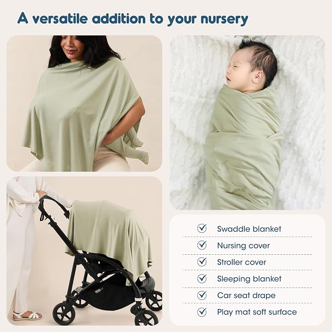 2 Pack Newborn Swaddle Blanket, Ultra Soft Stretchy Jersey Knit Extra Large - Image 6