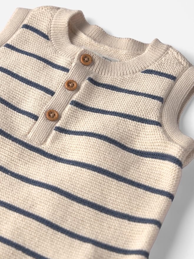 little planet by carter's Unisex Baby Waffle Knit Button-Front Jumpsuit made - Image 3