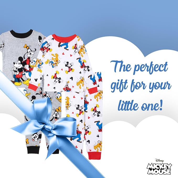 Disney Boys' 4-Piece Snug-fit Cotton Matching Comfortable Pajama Set, Soft & - Image 5