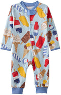 Butterblu Shadow Sleep & Play 100% Cotton Footless Two Way Zip Front PJs by Butterblu