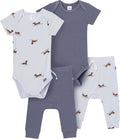 Modern Moments by Gerber Baby Viscose 4-Pack Bodysuit & Pant Set by ModernMomentsbyGerber