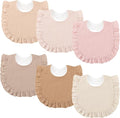 Bearmoss 6 Pack Baby Girl Bibs for Newborn, Muslin Bibs by Bearmoss