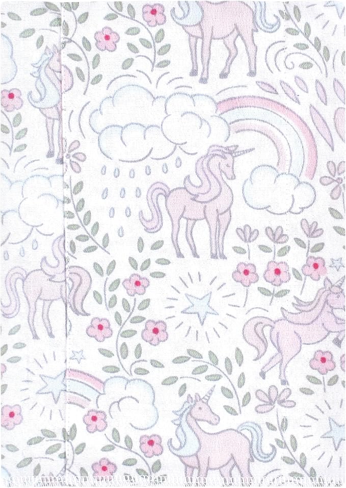 Luvable Friends Hudson Baby Flannel Burp Cloths 7pk, Magical Unicorn - Image 2