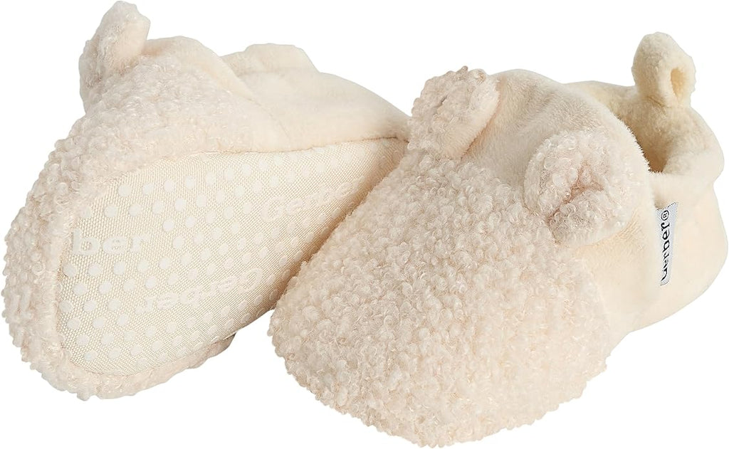 Gerber Baby Girls Fleece Lined Non Skid Soft Slipper Booties - Image 3