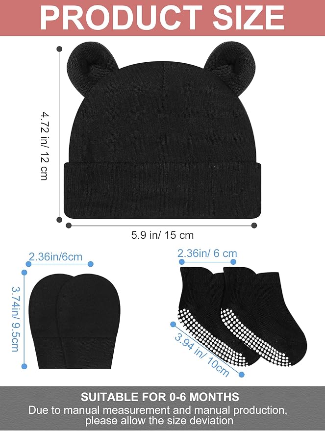 Geyoga Newborn Baby Hat Set - Image 3