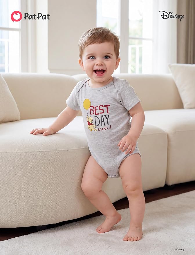 Disney Baby Viscose Made from Bamboo 3-Pack Bodysuits Set Newborn to Infant - Image 2