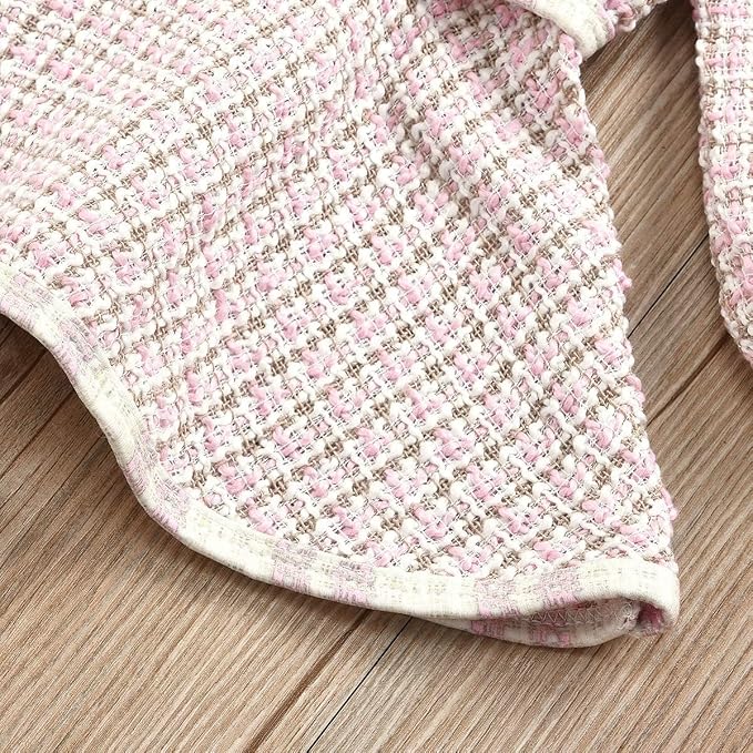 Toddler Kids Baby Girls Plaid Skirt Set Cardigan Jacket Coat + Tutu Dress Set - Image 8