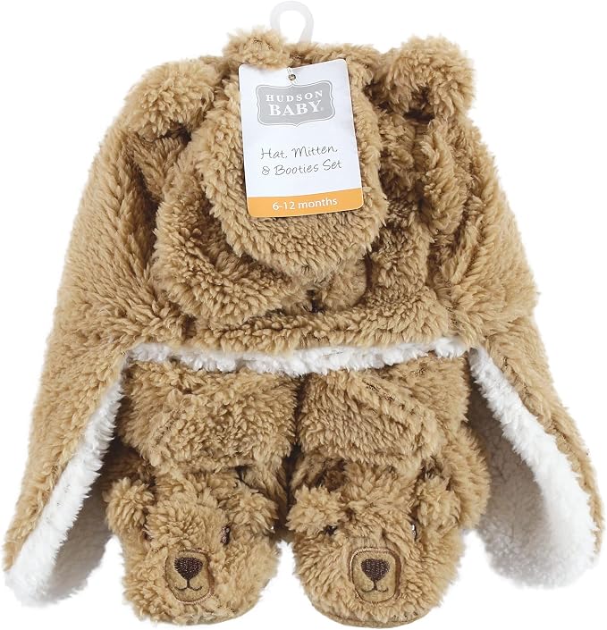 Hudson Baby Baby Hudson Baby Unisex Baby Trapper Hat, Mitten and Bootie Set - Image 2