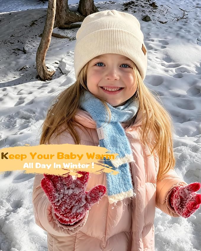 Baby Beanie Toddler Infant Winter Hats kids Warm Knit Caps - Image 3
