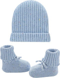 LAWKUL Baby Beanie and Booties 2-Piece Set | Newborn, Knit Hat, Cotton Sock by LAWKUL