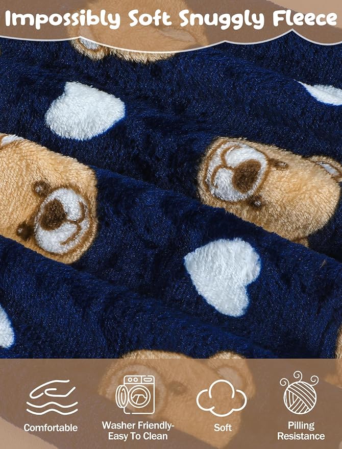 Jecson Baby Snowsuit Newborn Bear Hooded Fleece Outfit Baby Clothes 0M-12M - Image 5