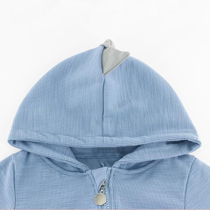 Baby Jumpsuit Hoodie Romper Zipper Long Sleeve One Piece Outfits Warm Clothes - Image 3