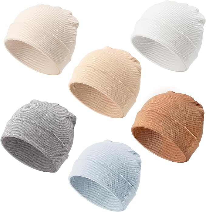 DRESHOW BQUBO 6 Pack Baby Newborn Hats Set by DRESHOW
