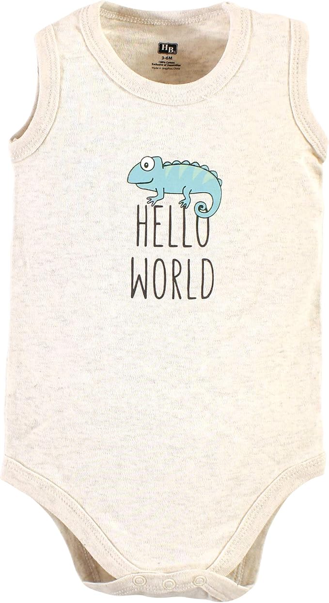 Hudson Baby Unisex Baby Cotton Sleeveless Bodysuits - Image 5