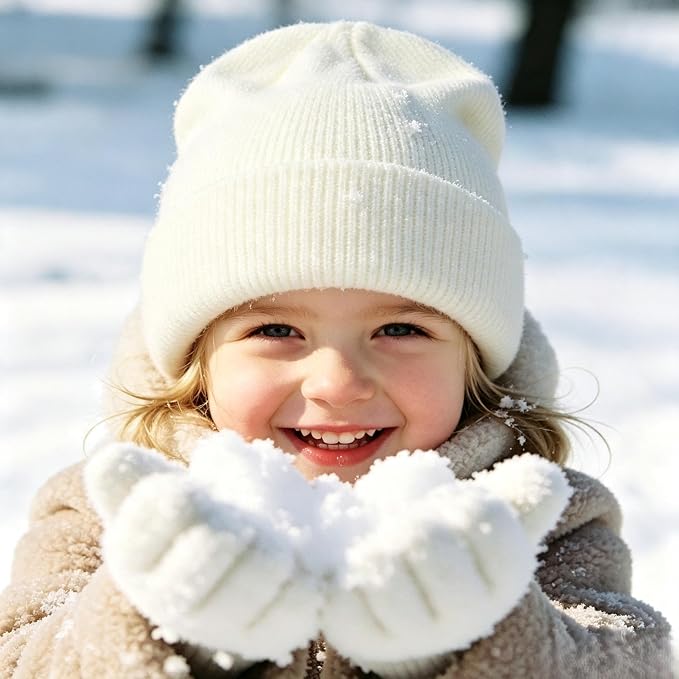 Toddler Winter Hat Baby Kid Beanies Boys Hats Knit Winter Caps Infant Girls | 4 - Image 3