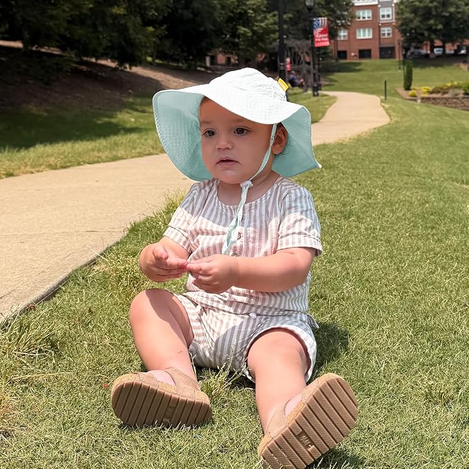HONGTEYA Baby Sun Hat Wide Brim Adjustable Toddler Beach Bucket Hat | Soft - Image 7