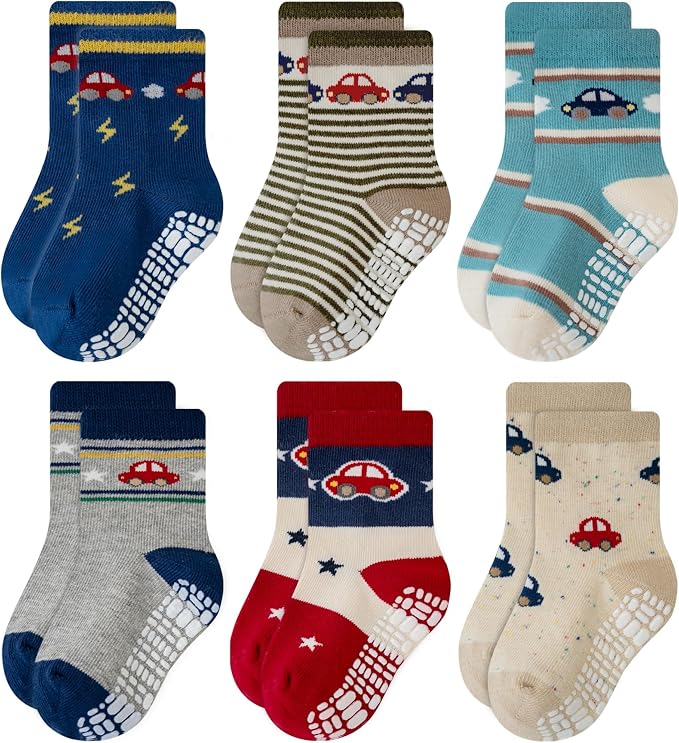 RATIVE Non Skid Anti Slip Crew Socks by RATIVE
