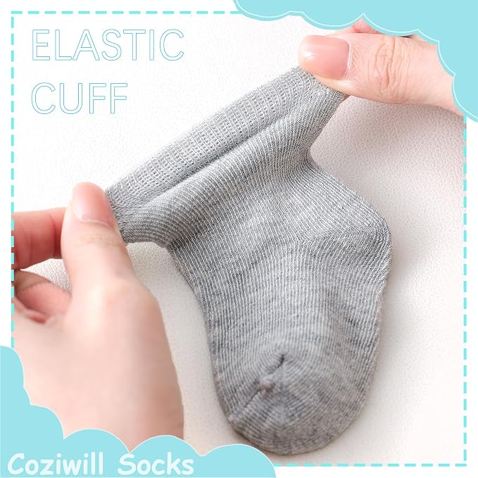 Baby Socks Infant White Crew Socks Baby Girls Soft Newborn Dress Sock Boys - Image 5